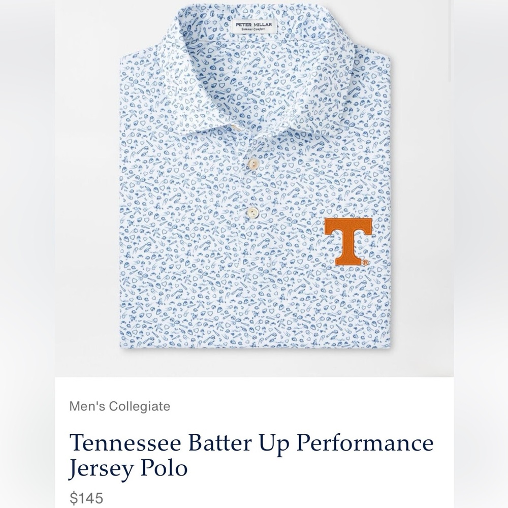 PETER MILLAR Tennessee Batter Up Performance Jersey Polo